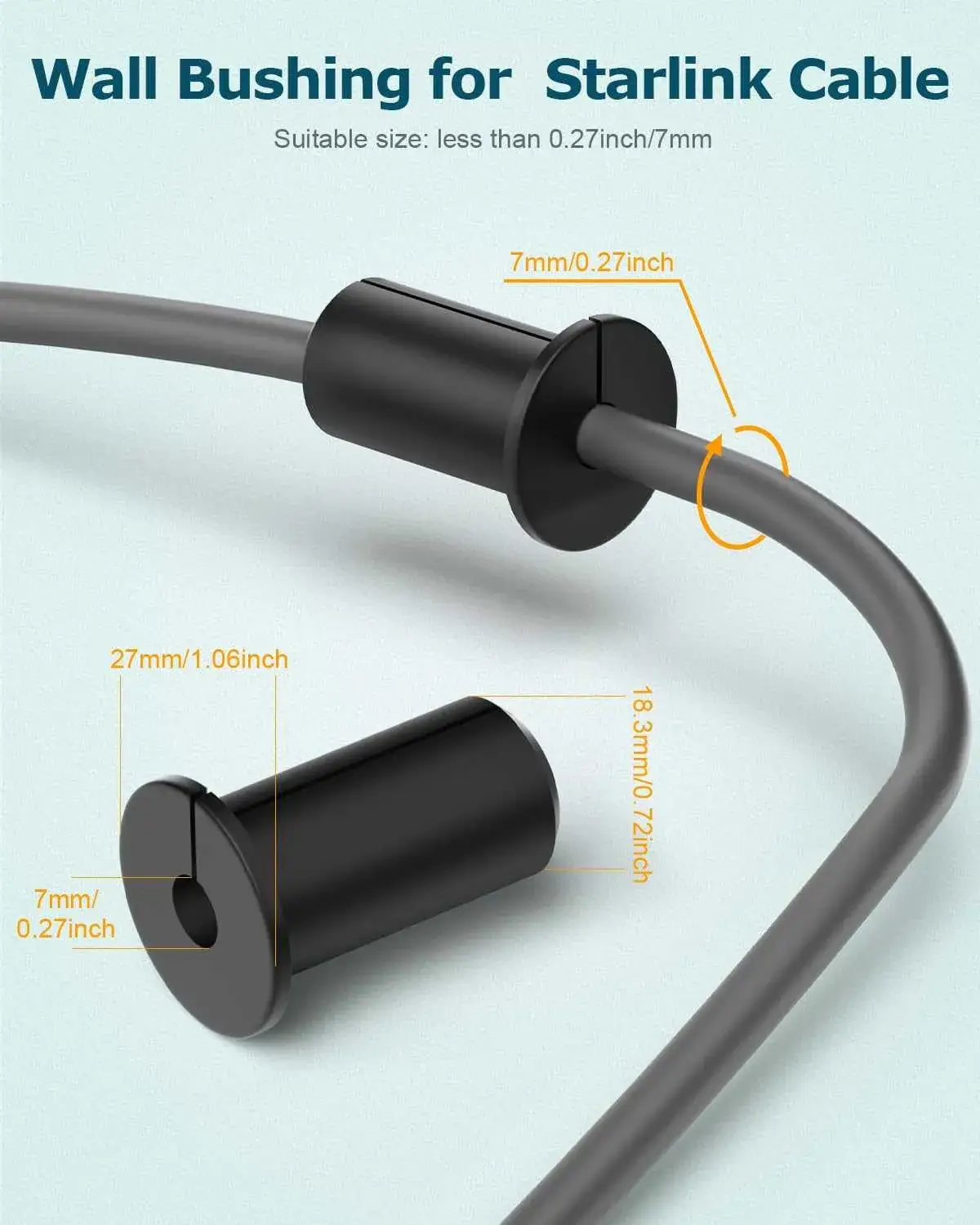 Premium Silicone Starlink Wall Bushing Grommet